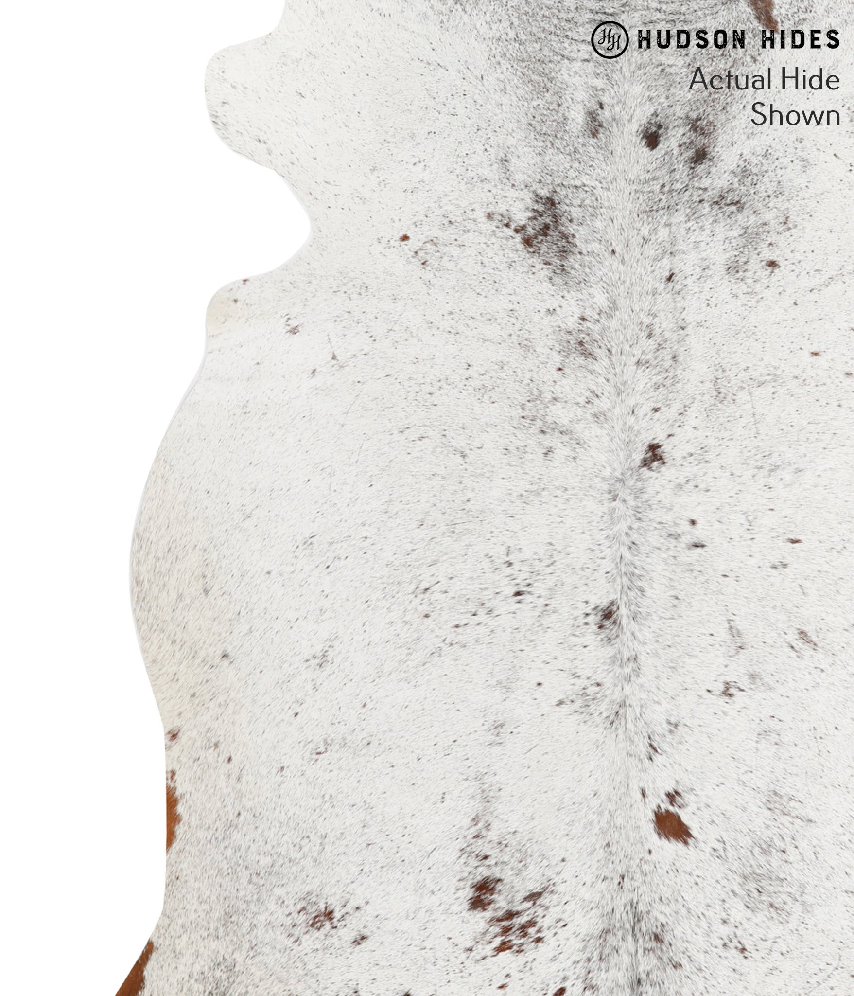 Salt and Pepper Brown Cowhide Rug #49541