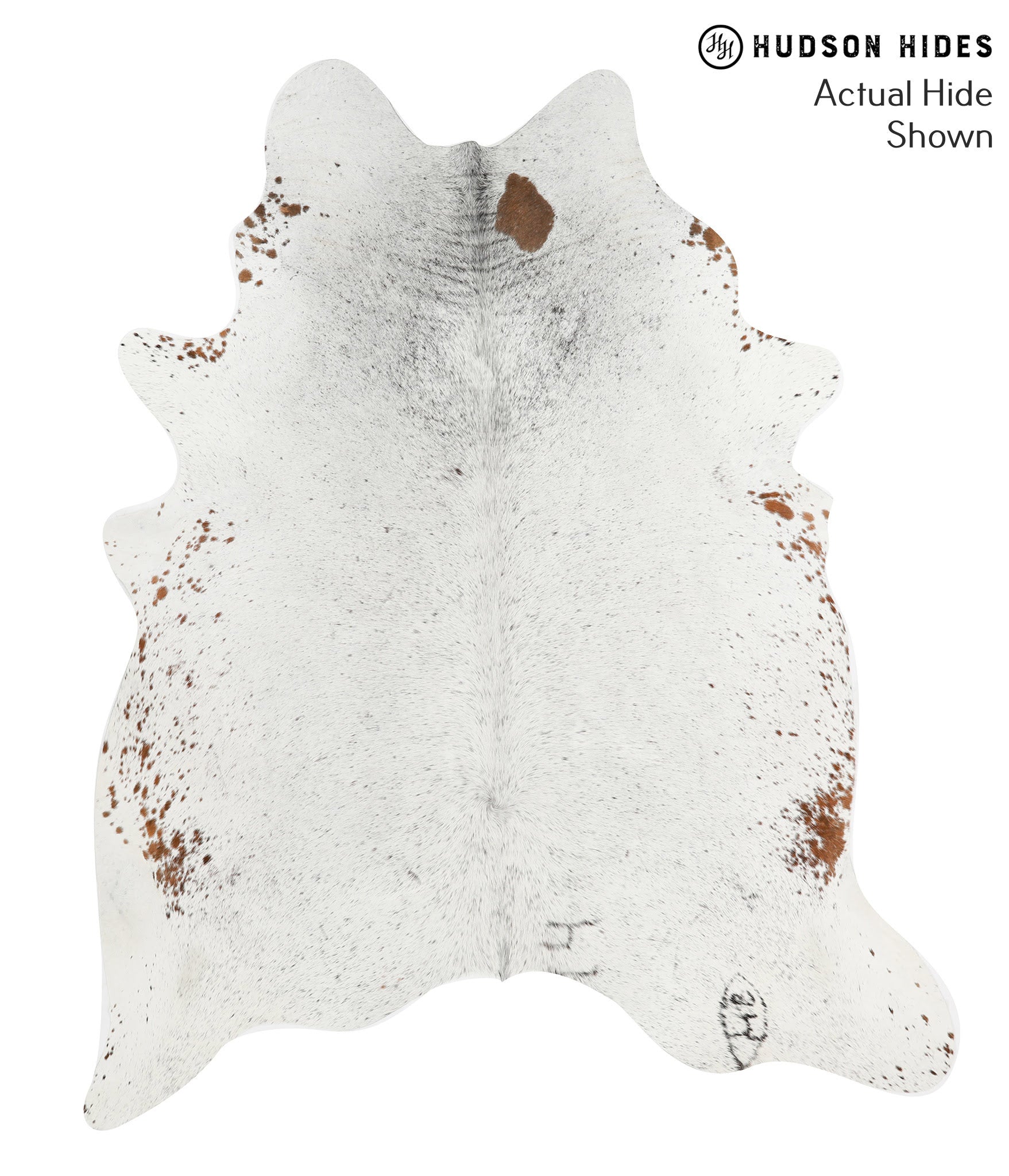 Salt and Pepper Brown Cowhide Rug #49545