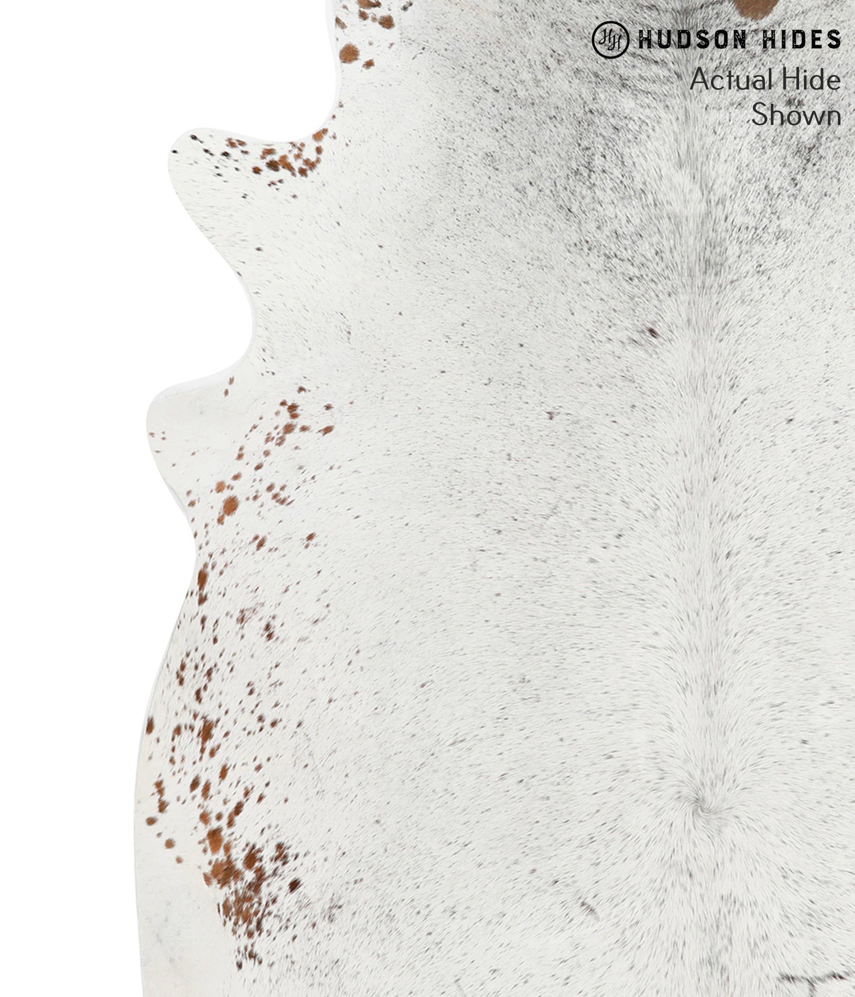 Salt and Pepper Brown Cowhide Rug #49545