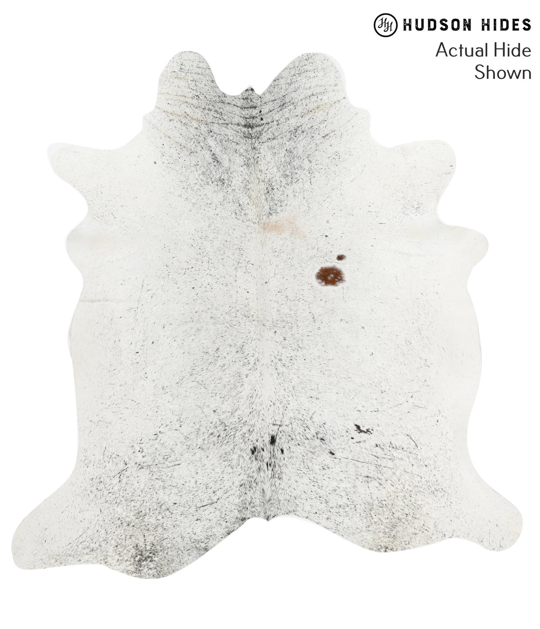 Salt and Pepper Black X-Large Brazilian Cowhide Rug 7'0"H x 6'10"W #49