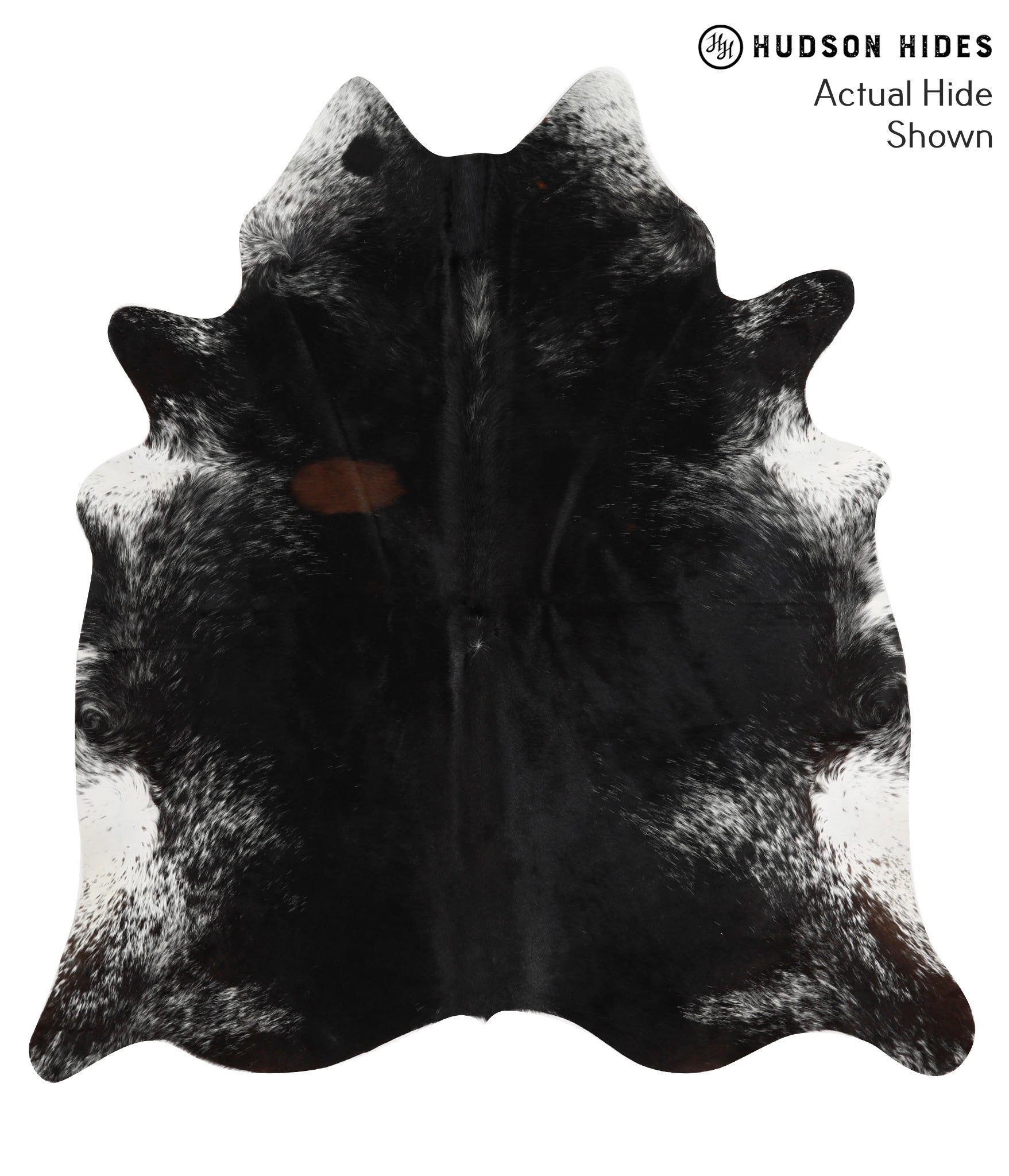 Salt and Pepper Black Cowhide Rug #49586