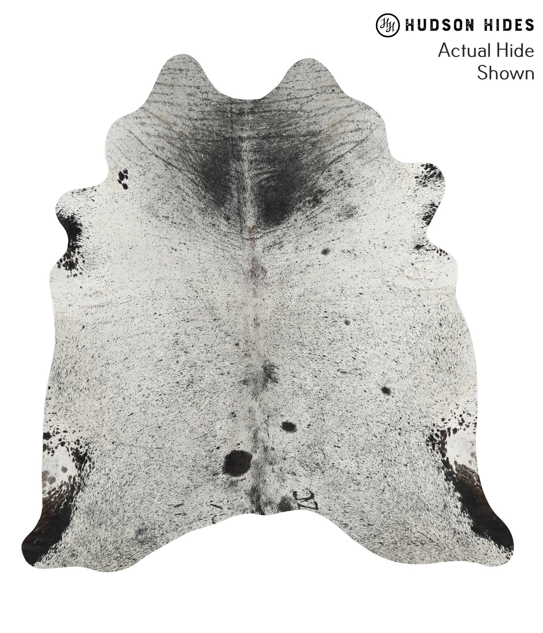 Salt and Pepper Black Cowhide Rug #49621