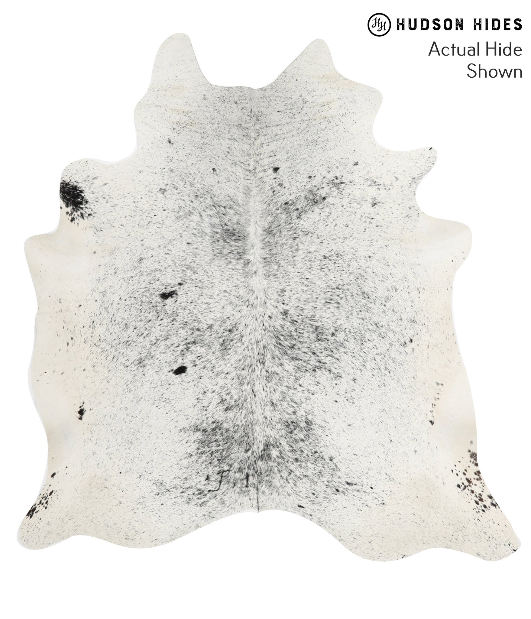 Salt and Pepper Black Cowhide Rug #49629
