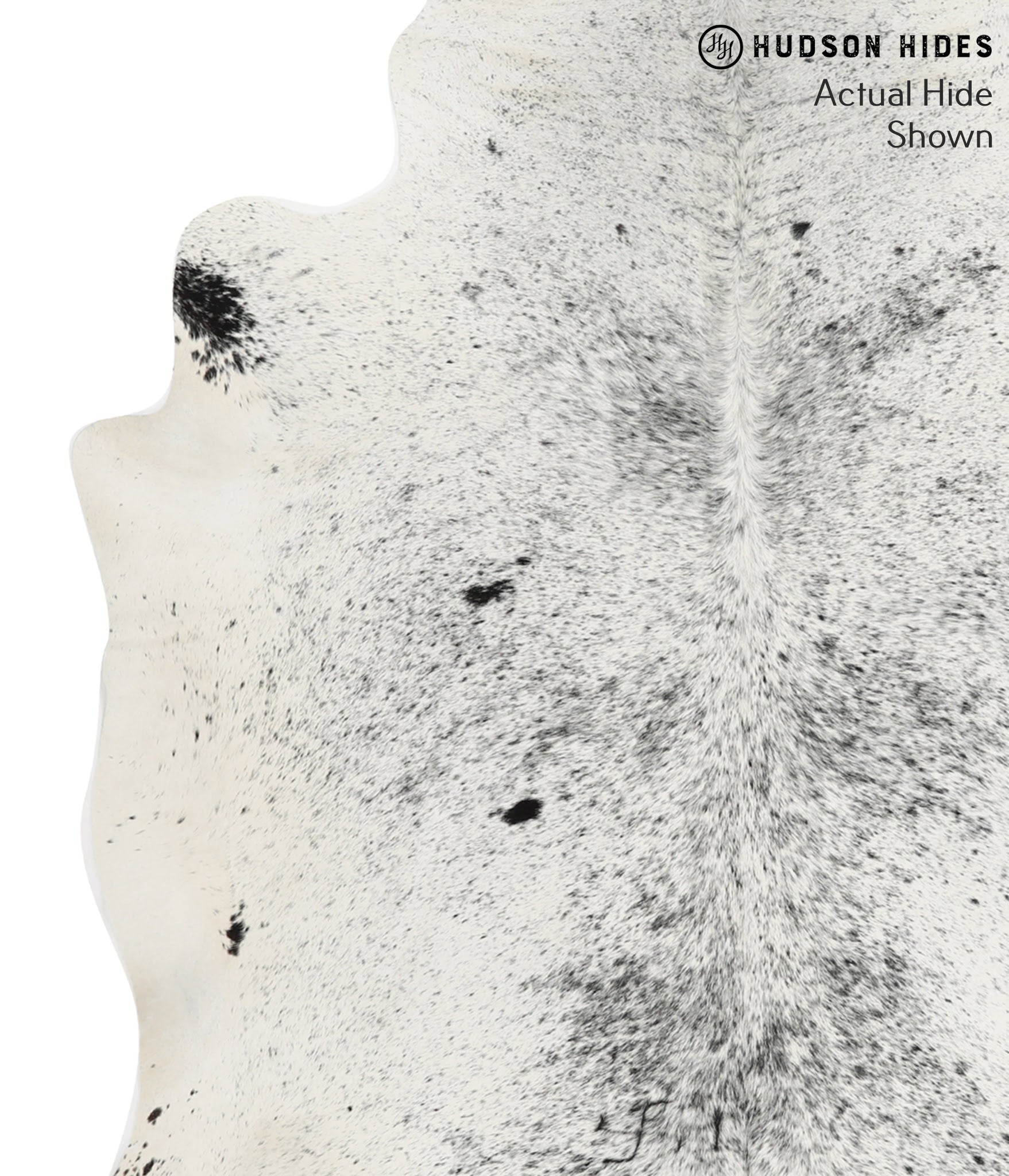 Salt and Pepper Black Cowhide Rug #49629