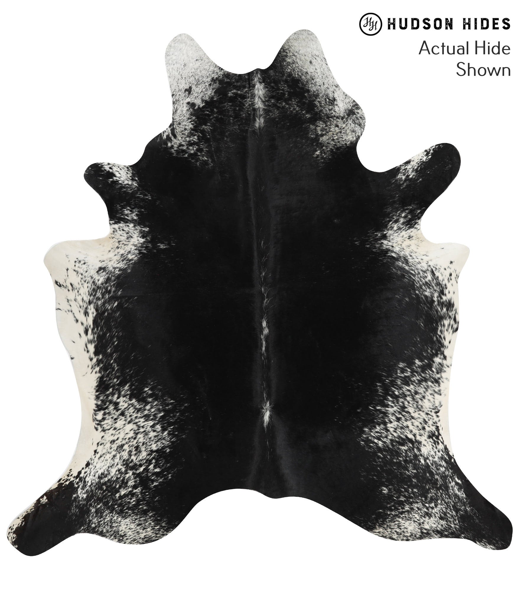 Salt and Pepper Black Cowhide Rug #49647