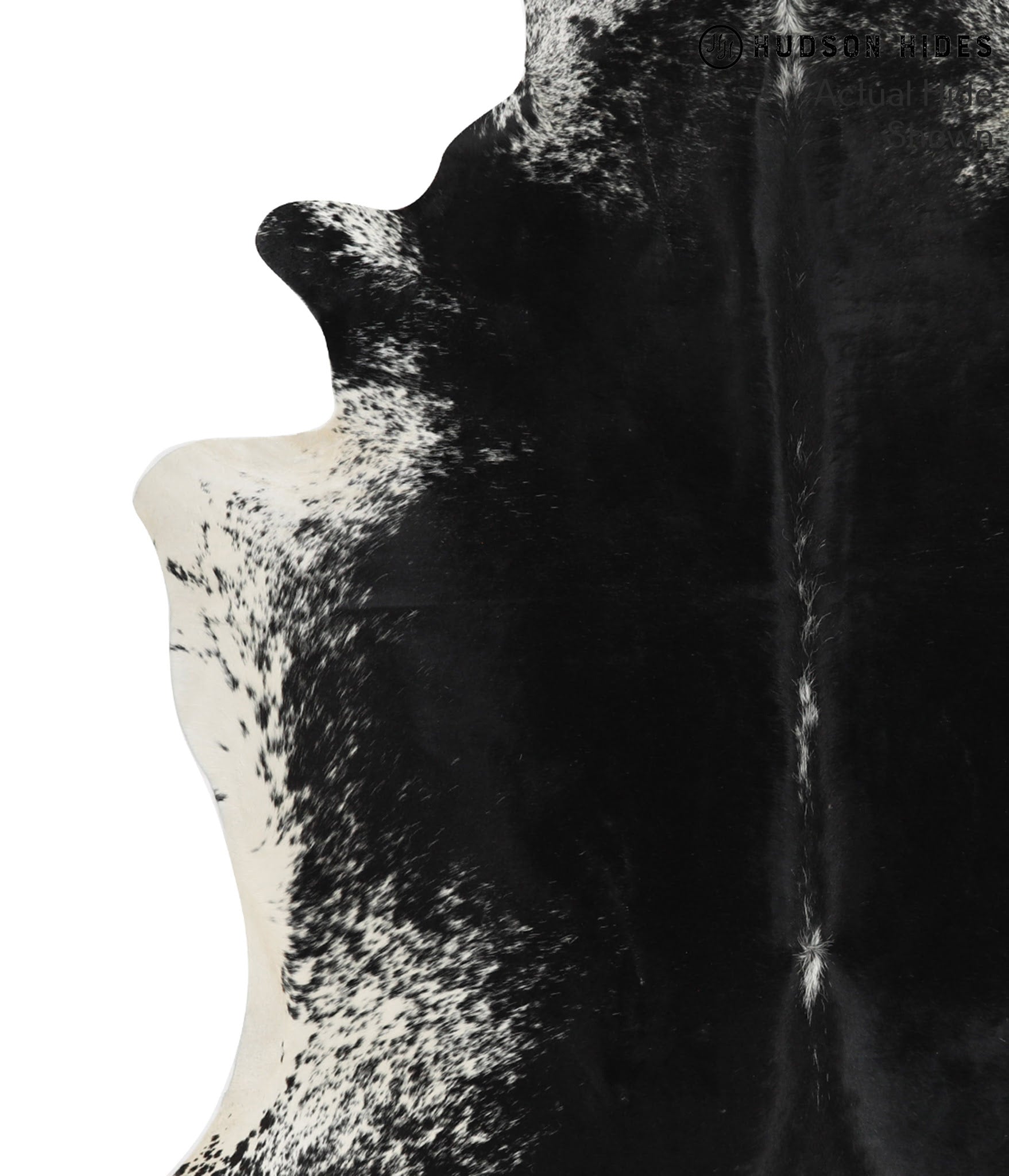 Salt and Pepper Black Cowhide Rug #49647
