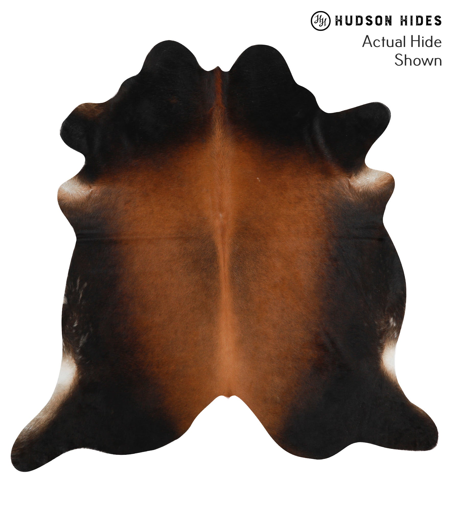 Brown with Red Cowhide Rug #49683