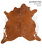 Brown and White Regular XX-Large Brazilian Cowhide Rug 7'0