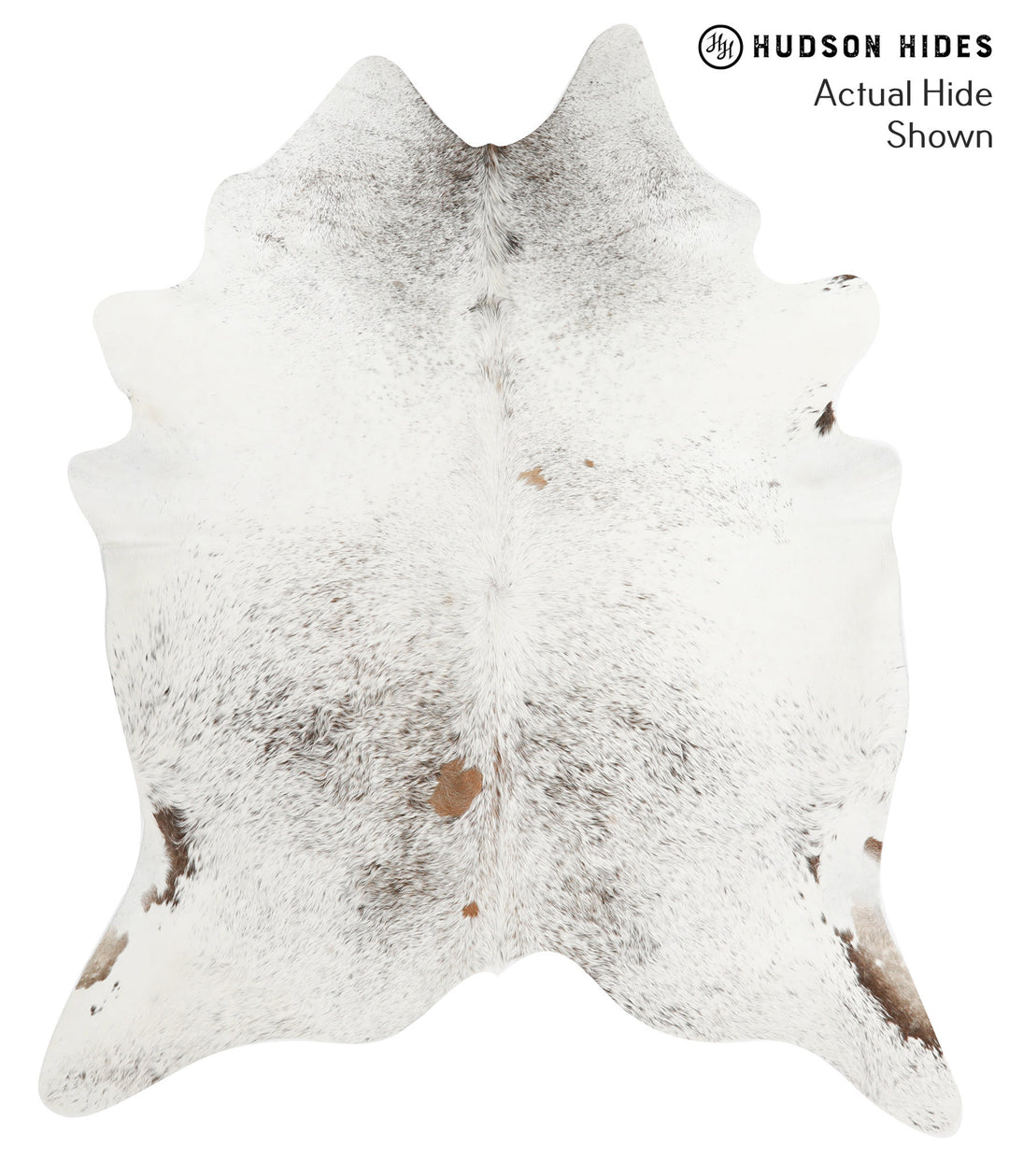 Salt and Pepper Brown X-Large Brazilian Cowhide Rug 7'7"H x 6'4"W #497