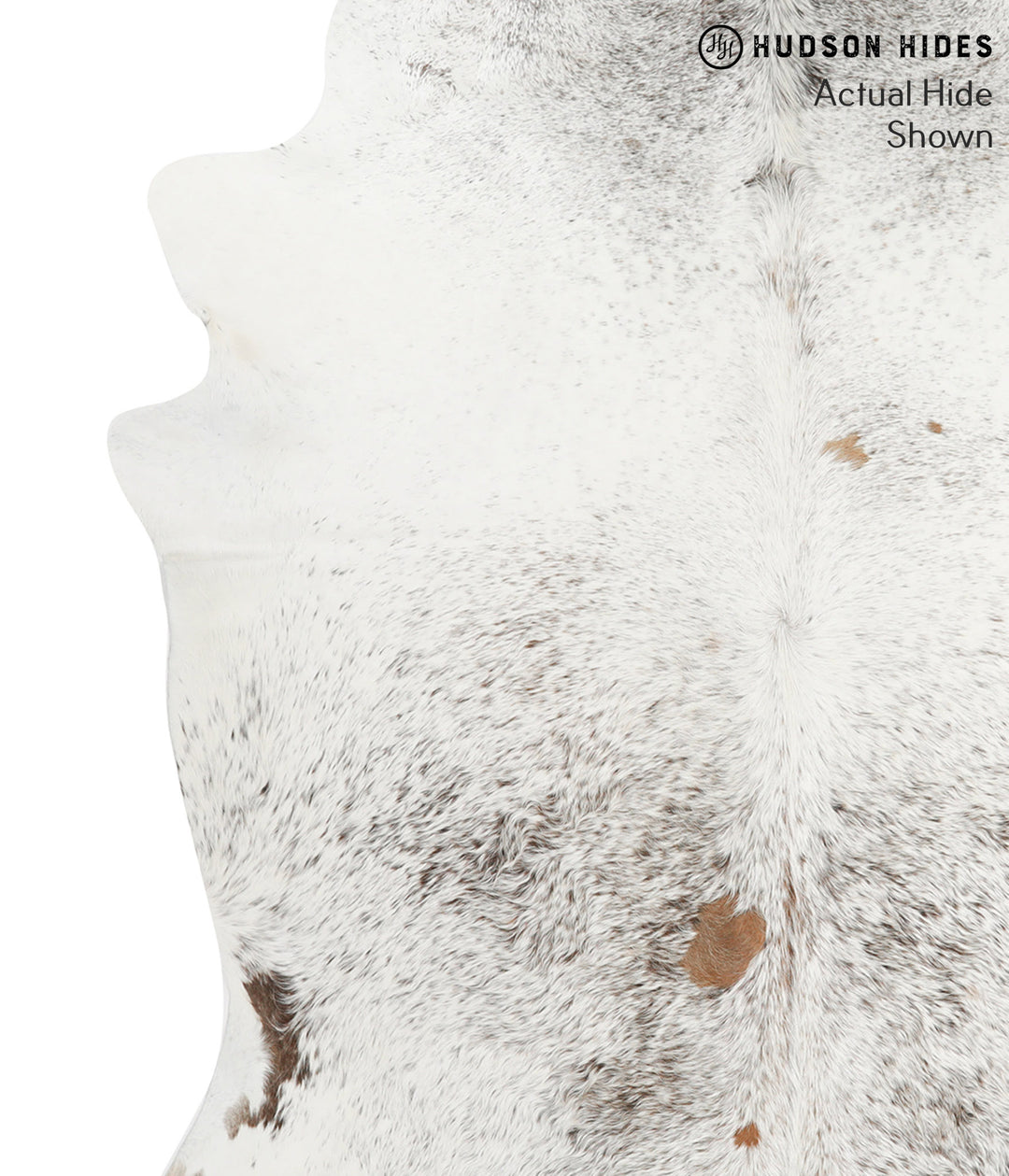 Salt and Pepper Brown X-Large Brazilian Cowhide Rug 7'7"H x 6'4"W #497
