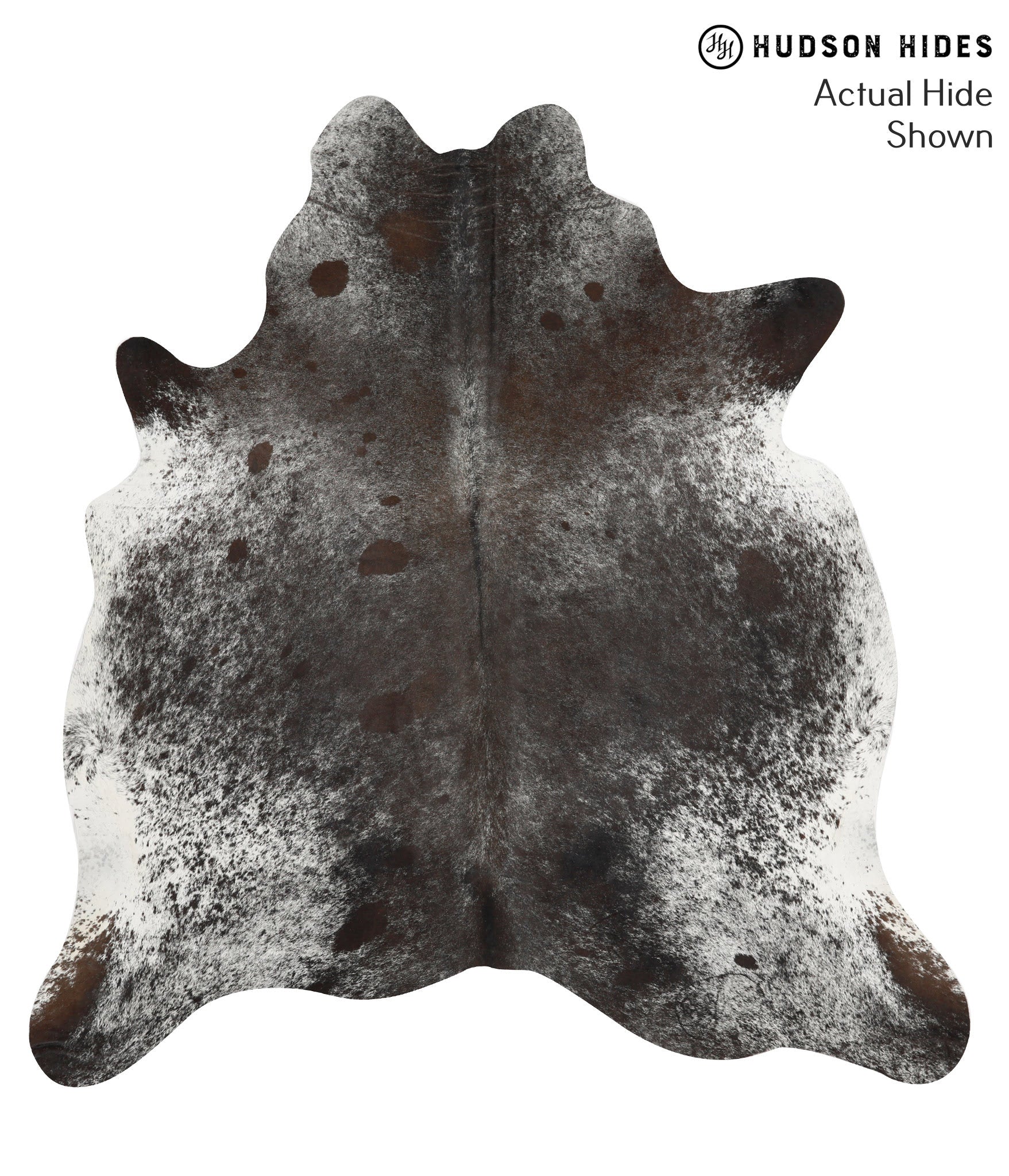 Salt and Pepper Black Cowhide Rug #49753