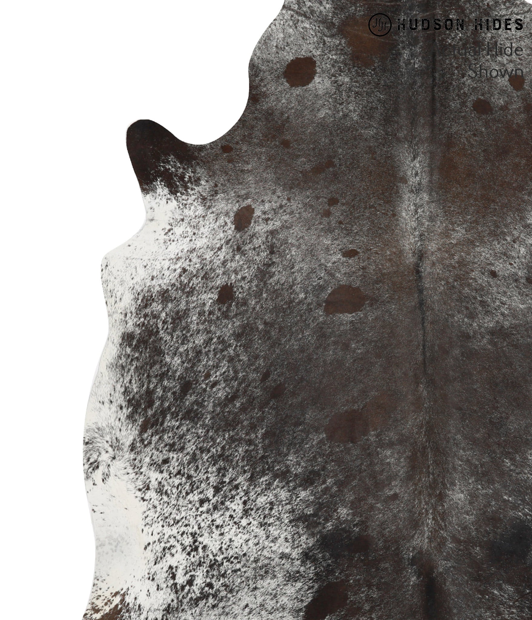 Salt and Pepper Black Cowhide Rug #49753