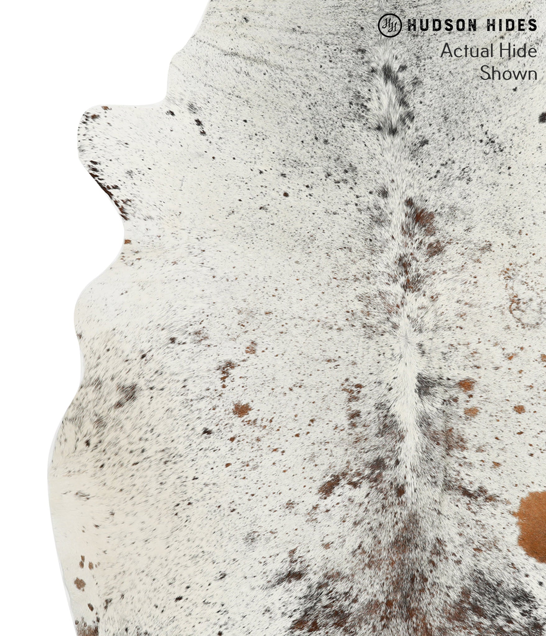 Salt and Pepper Brown Cowhide Rug #49771