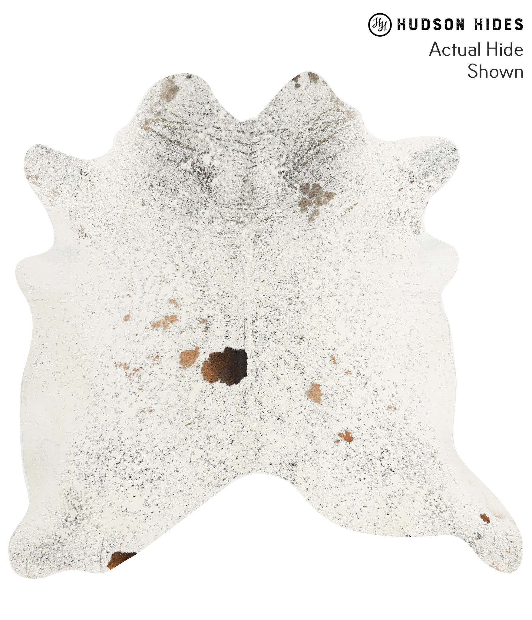 Salt and Pepper Brown Cowhide Rug #49778