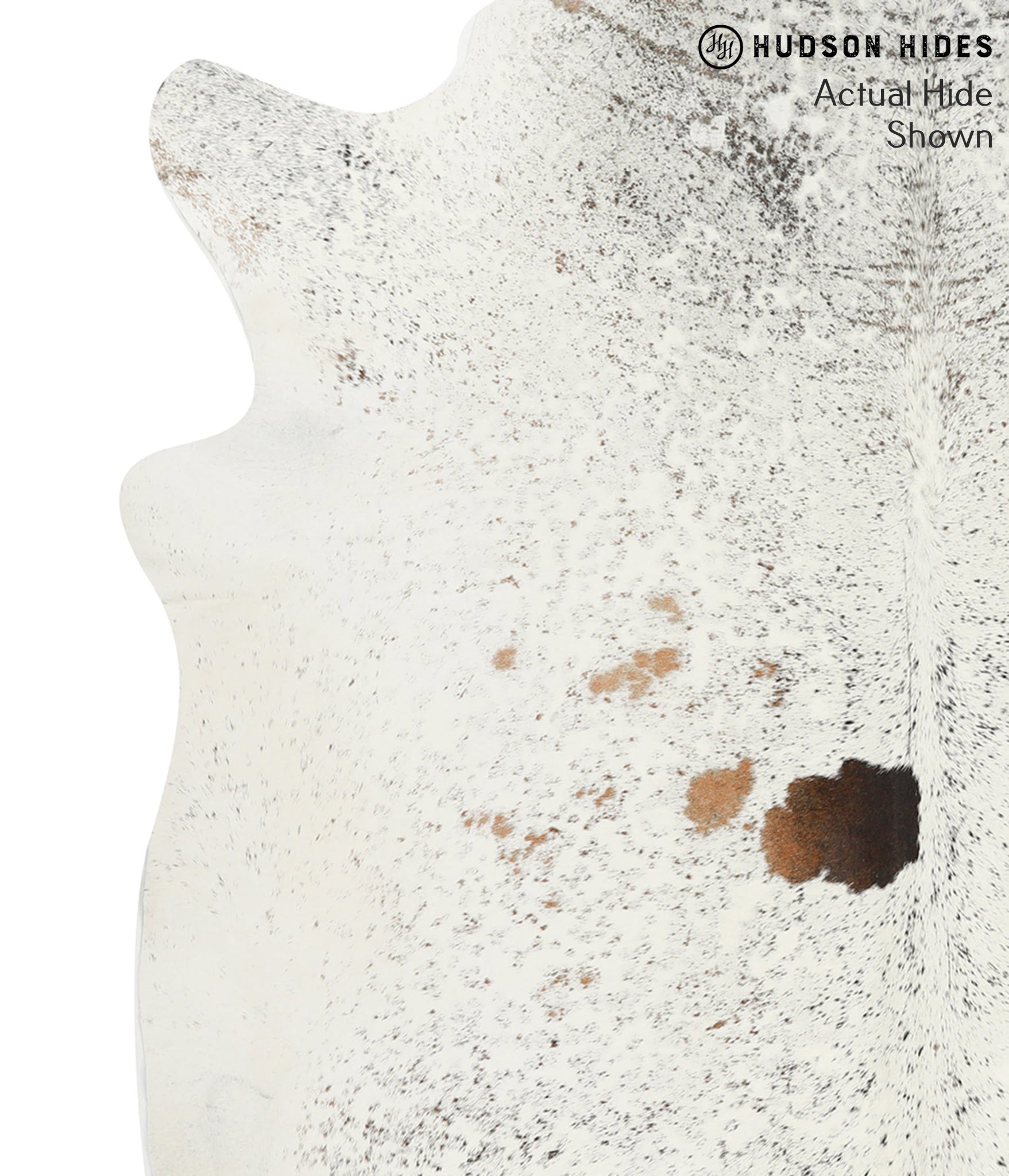 Salt and Pepper Brown Cowhide Rug #49778