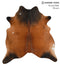 Brown with Red XX-Large Brazilian Cowhide Rug 7'7
