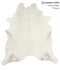 Solid White XX-Large Brazilian Cowhide Rug 7'10