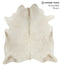 Solid White X-Large Brazilian Cowhide Rug 7'4