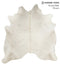 Solid White X-Large Brazilian Cowhide Rug 7'2