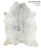 Salt and Pepper Black X-Large Brazilian Cowhide Rug 7'2