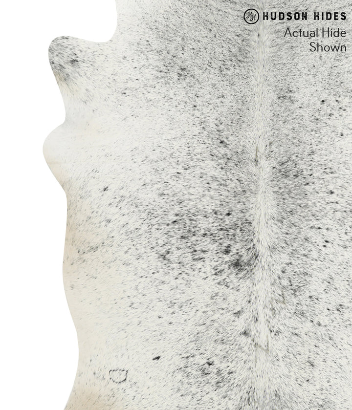 Salt and Pepper Black X-Large Brazilian Cowhide Rug 7'2"H x 5'8"W #49908 by Hudson Hides