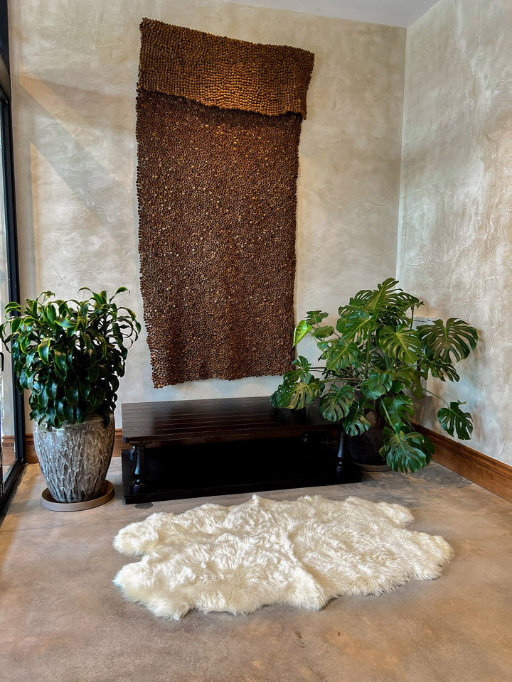 White New Zealand Sheepskin 4-Pelt 4' x 6' by Hudson Hides