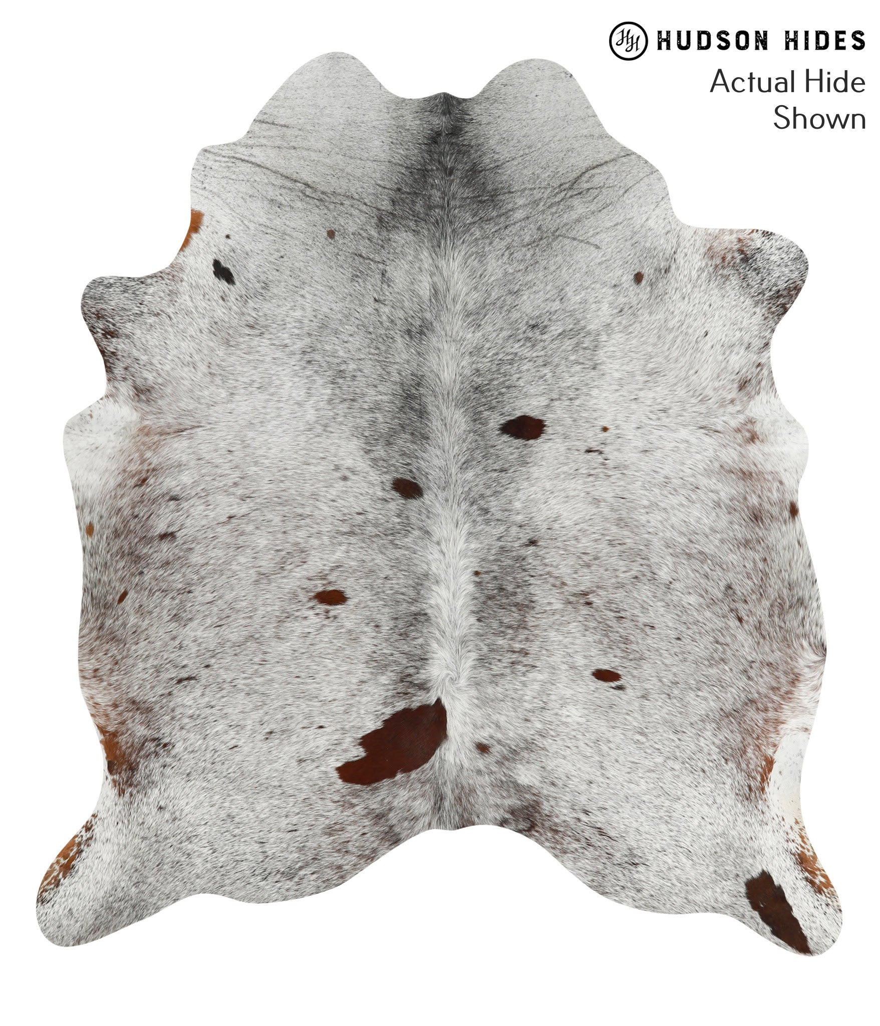 Salt and Pepper Brown Cowhide Rug #50018