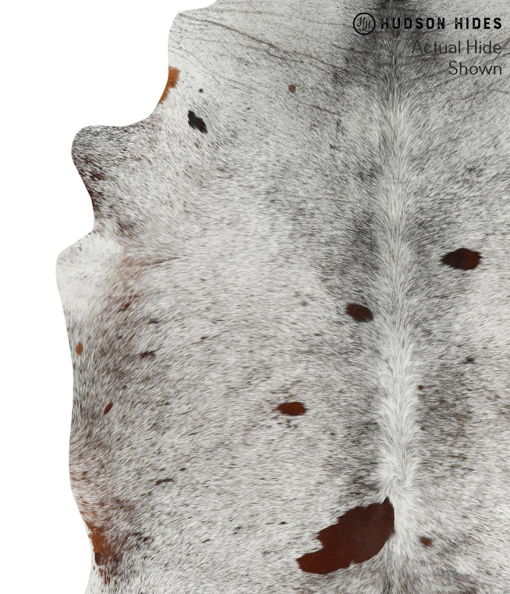 Salt and Pepper Brown Cowhide Rug #50018