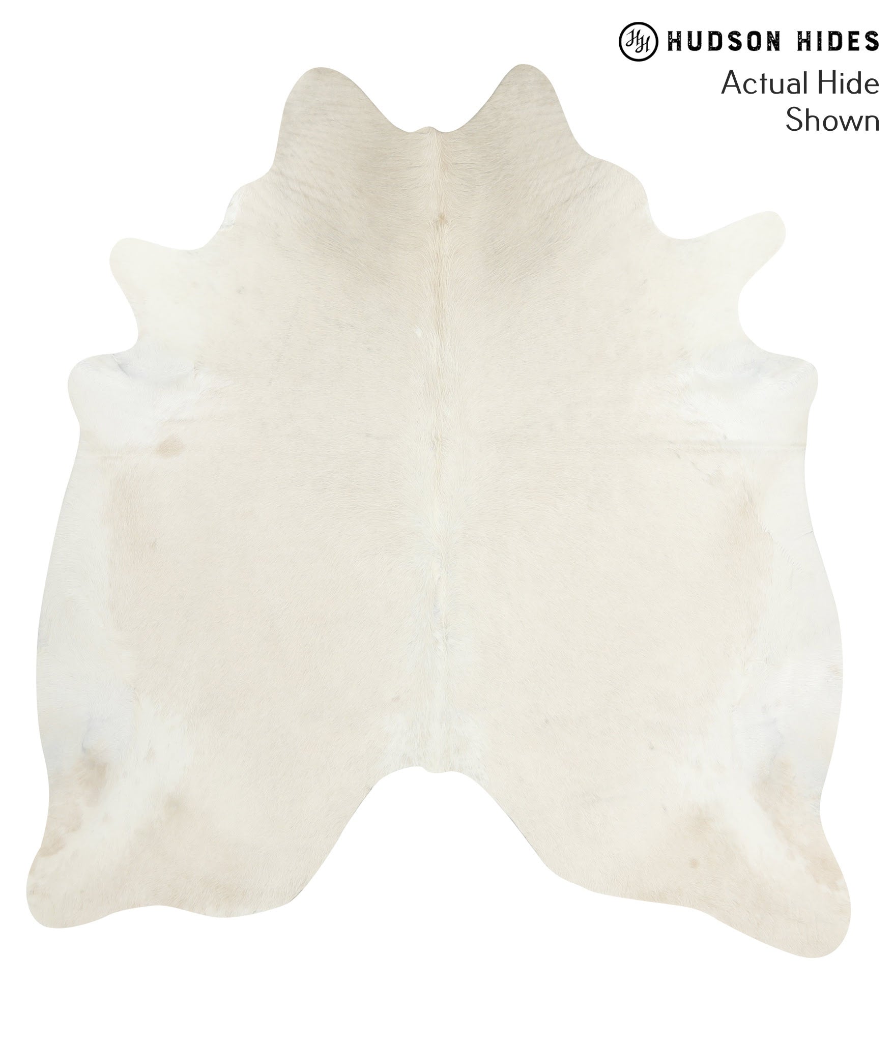 Solid White Cowhide Rug #50076