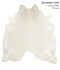 Solid White XX-Large Brazilian Cowhide Rug 7'4