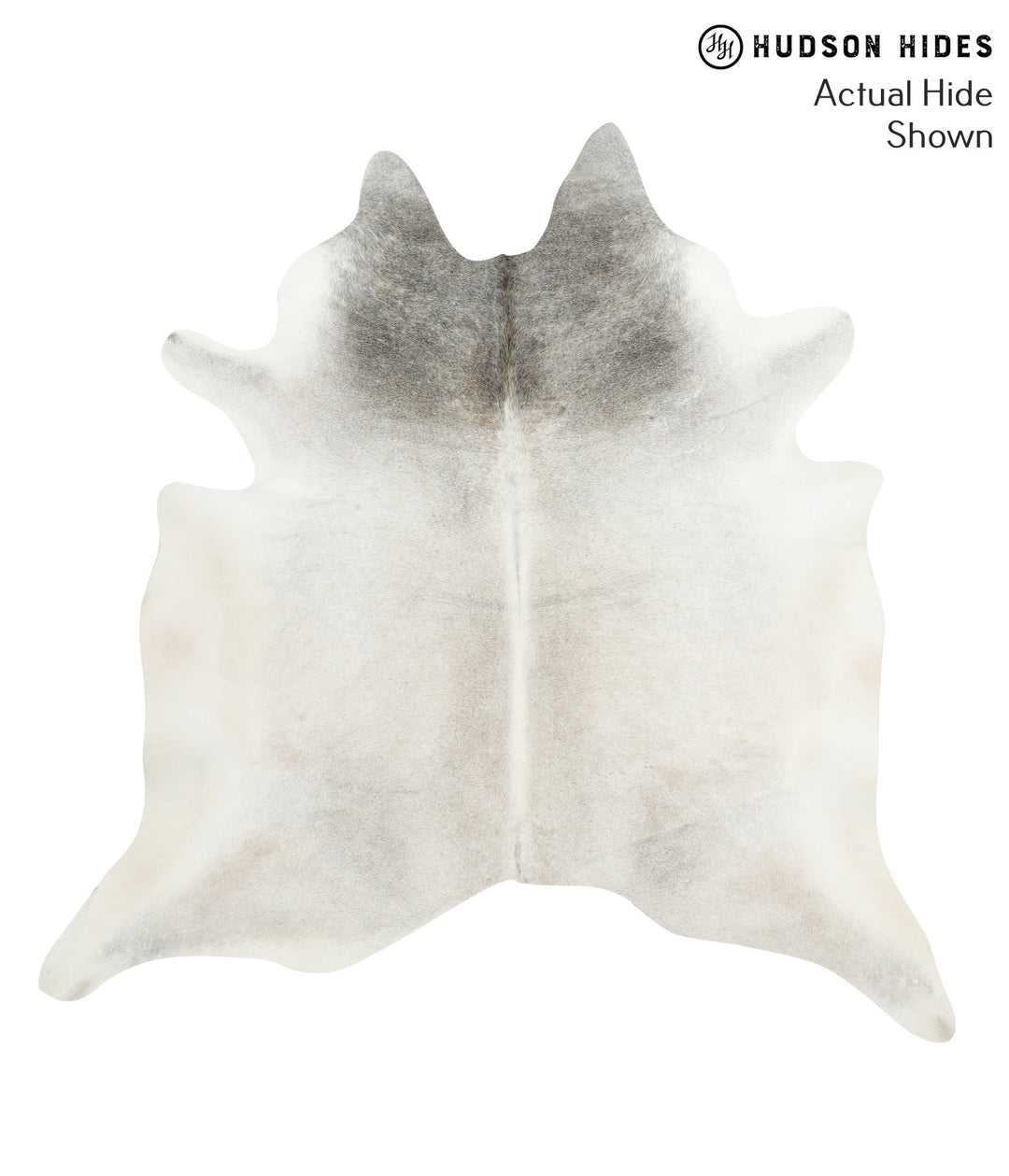 Medium Grey XX-Large Brazilian Cowhide Rug 7'4"H x 7'3"W #50082 by Hud