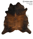 Dark Brindle X-Large Brazilian Cowhide Rug 7'2"H x 6'8"W #50122 by Hudson Hides