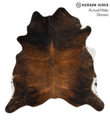 Dark Brindle X-Large Brazilian Cowhide Rug 7'2"H x 6'8"W #50122 by Hudson Hides