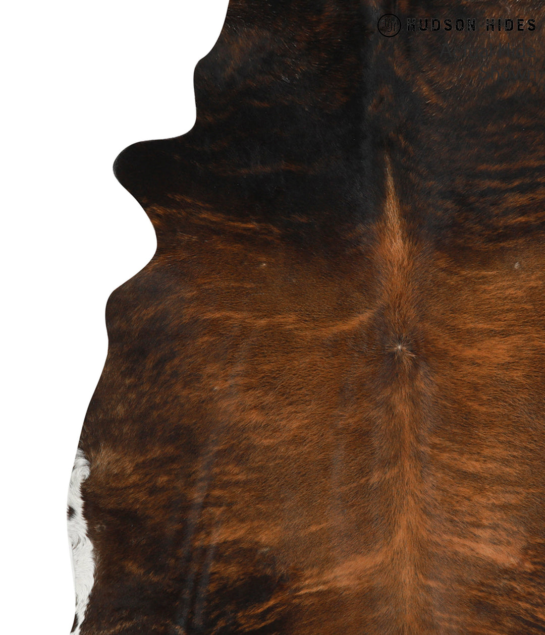 Dark Brindle X-Large Brazilian Cowhide Rug 7'2"H x 6'8"W #50122 by Hud
