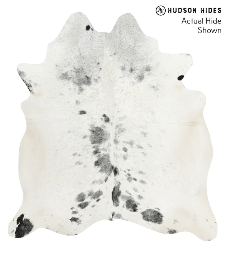 Salt and Pepper Black X-Large Brazilian Cowhide Rug 7'3"H x 6'8"W #50149 by Hudson Hides