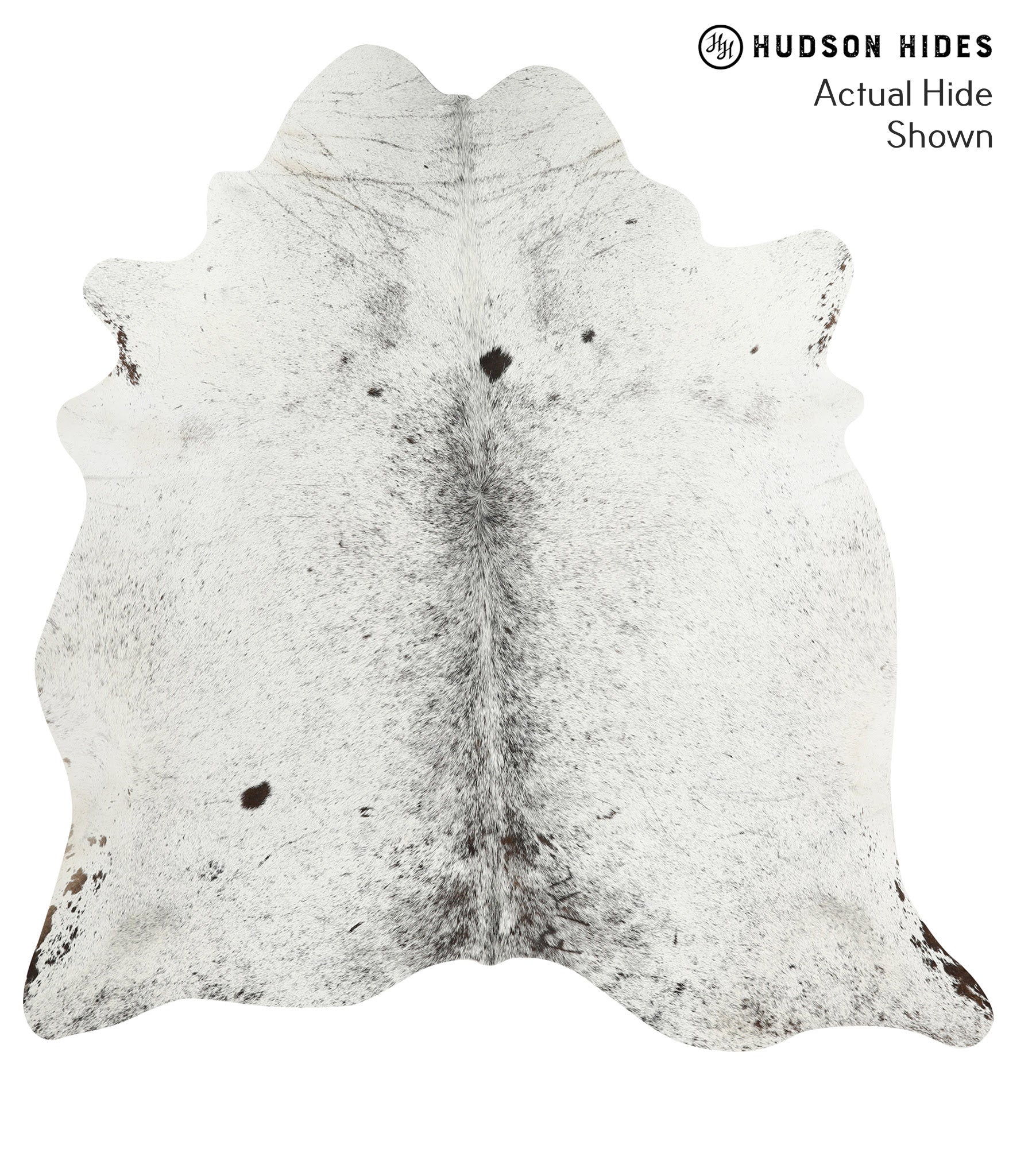 Salt and Pepper Black Cowhide Rug #50202