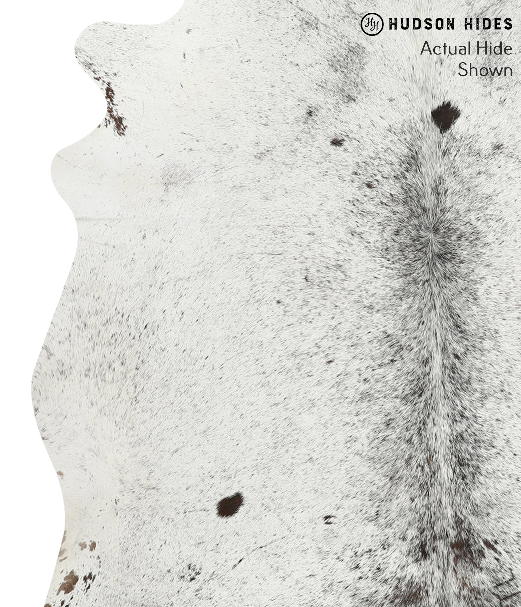 Salt and Pepper Black Cowhide Rug #50202