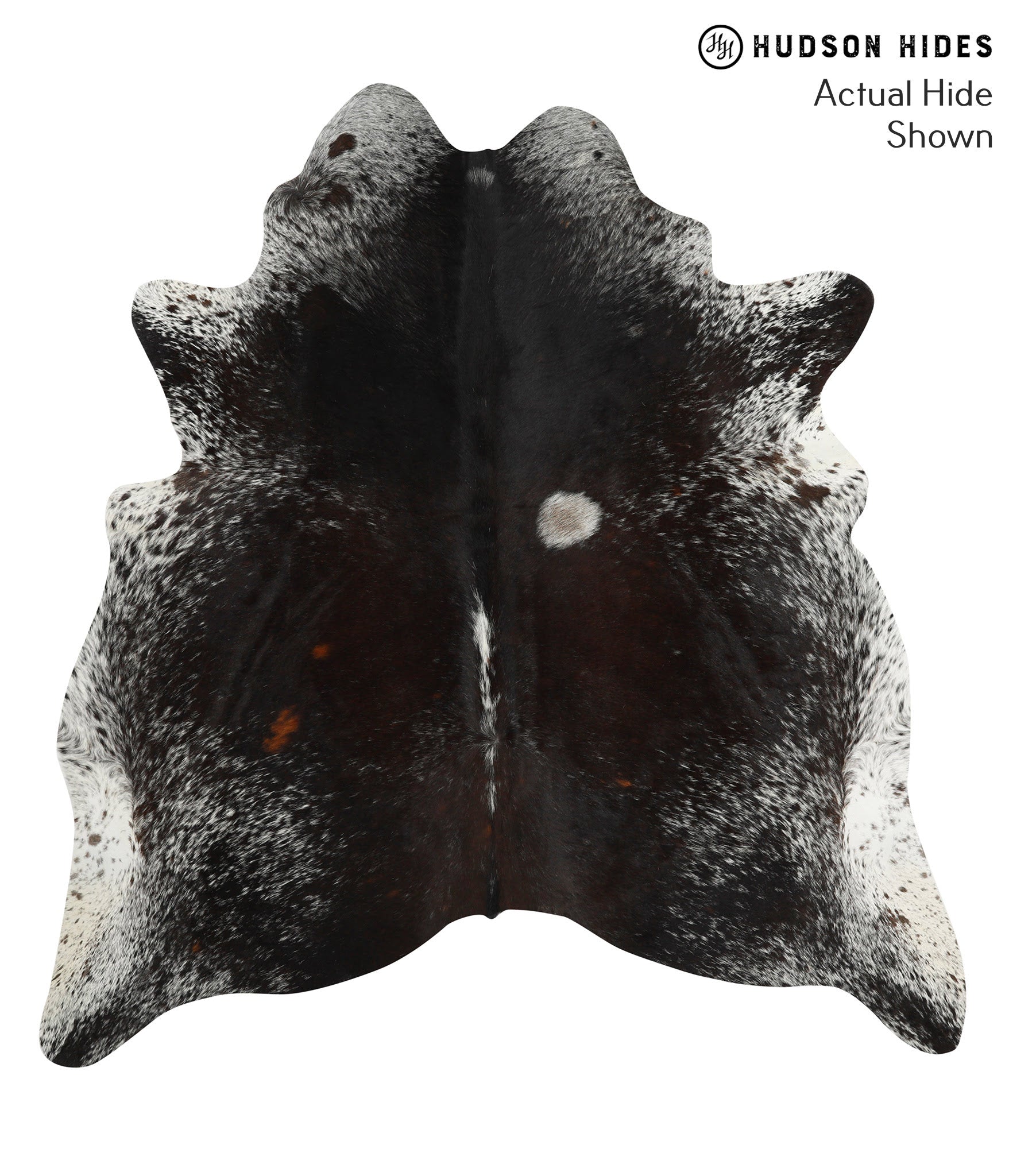 Salt and Pepper Black Cowhide Rug #50224