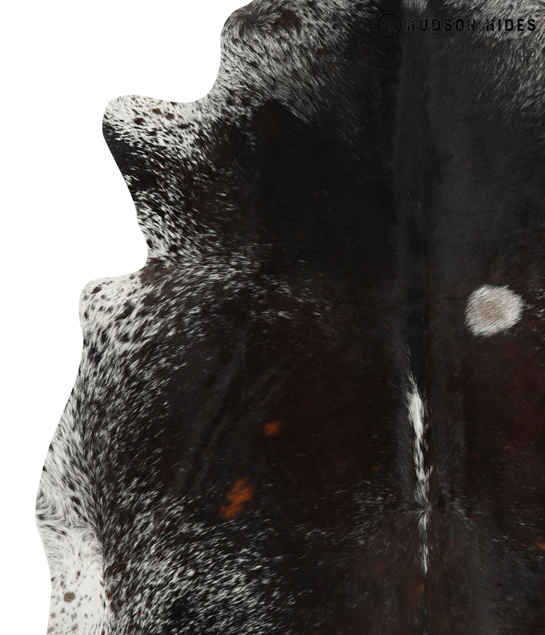 Salt and Pepper Black Cowhide Rug #50224
