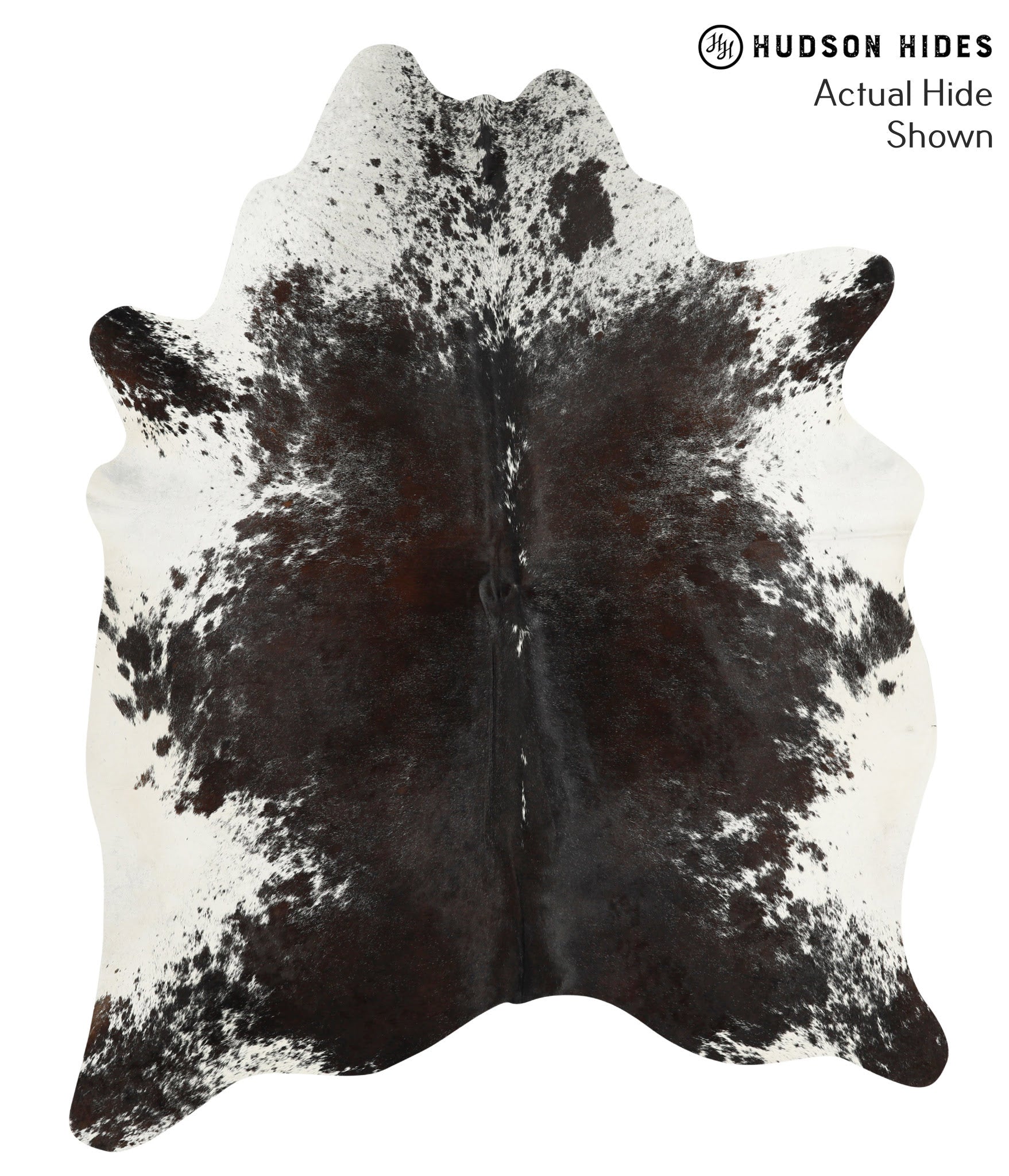 Salt and Pepper Black Cowhide Rug #50225