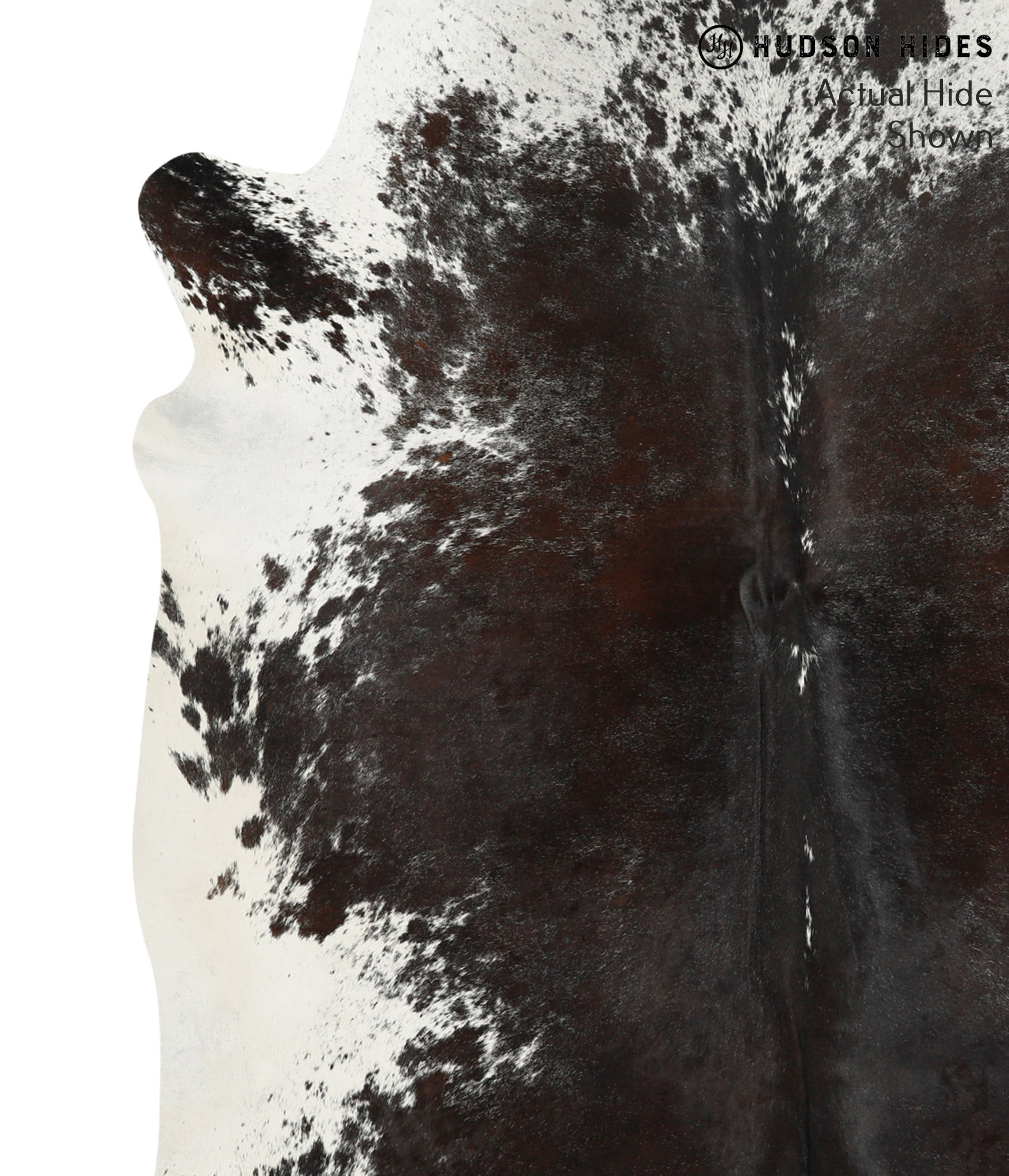 Salt and Pepper Black Cowhide Rug #50225