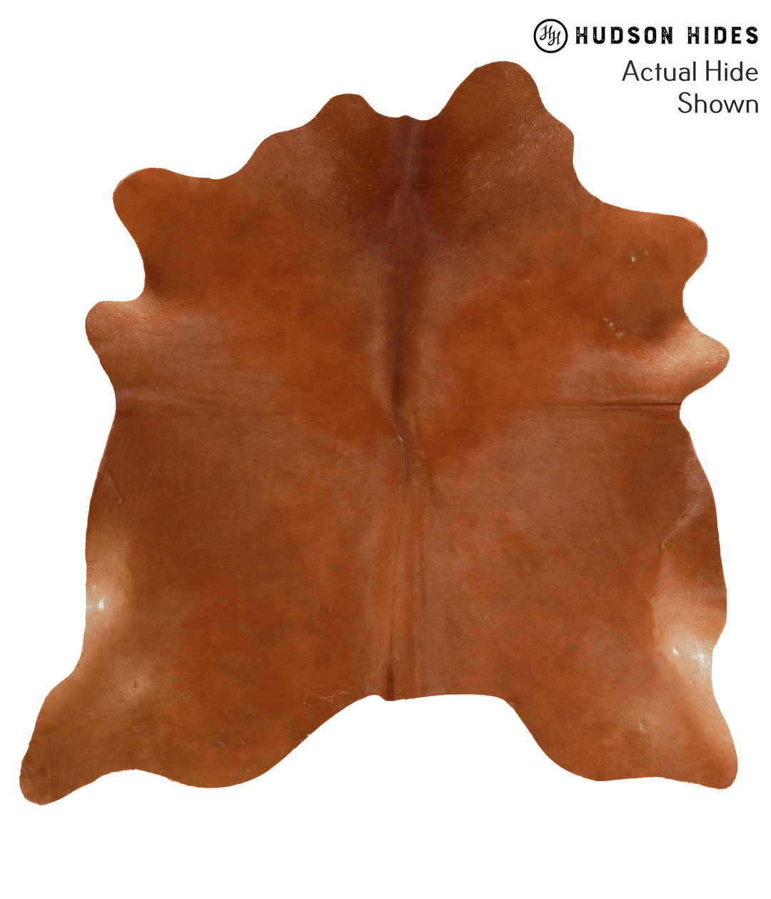 Solid Brown X-Large Brazilian Cowhide Rug 6'8"H x 6'6"W #50254 by Huds