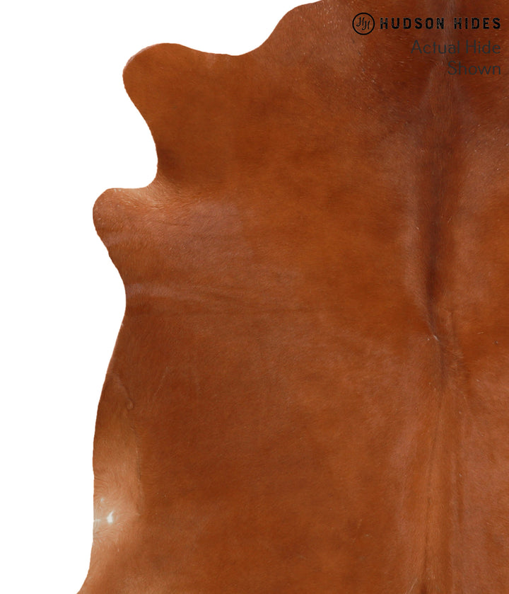 Solid Brown X-Large Brazilian Cowhide Rug 6'8"H x 6'6"W #50254 by Hudson Hides