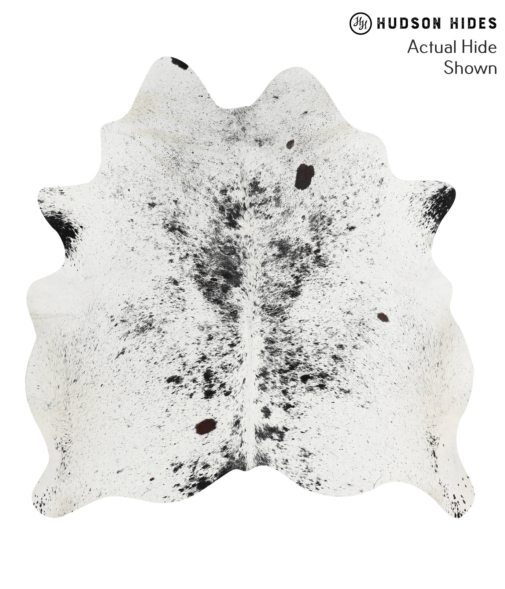 Salt and Pepper Black Cowhide Rug #50348