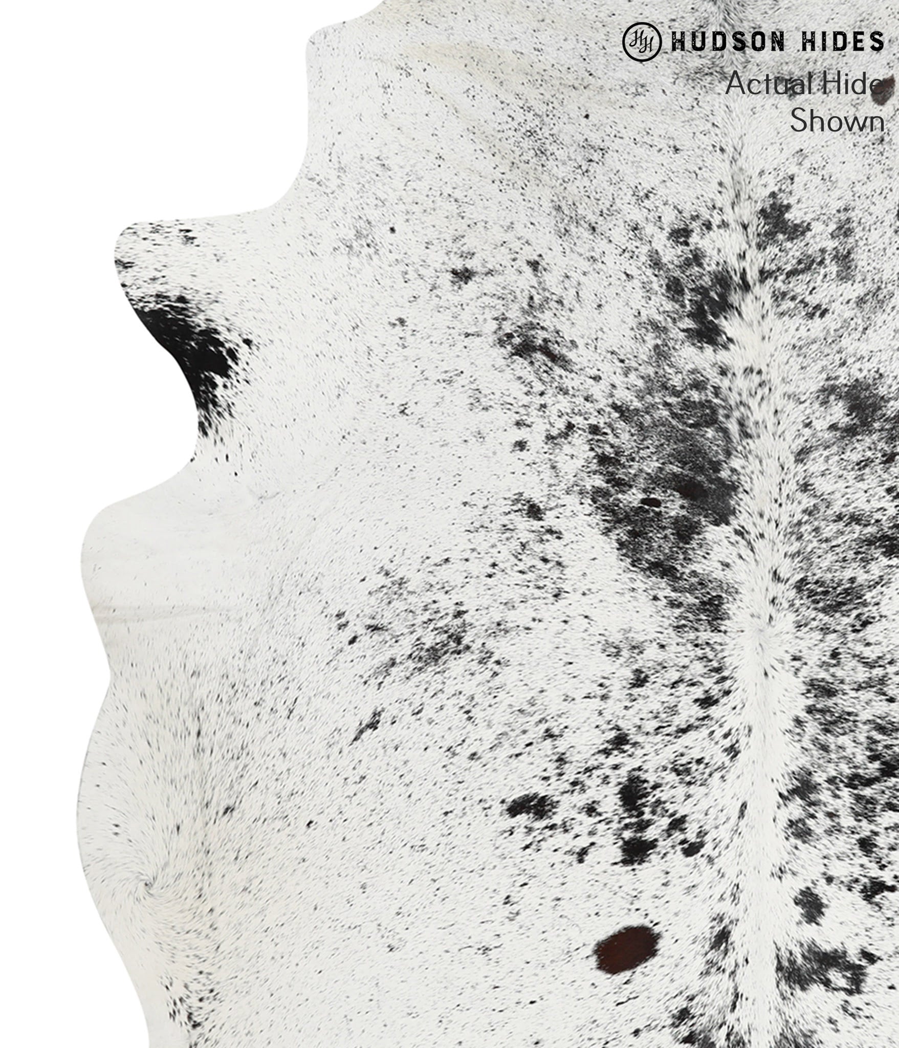 Salt and Pepper Black Cowhide Rug #50348