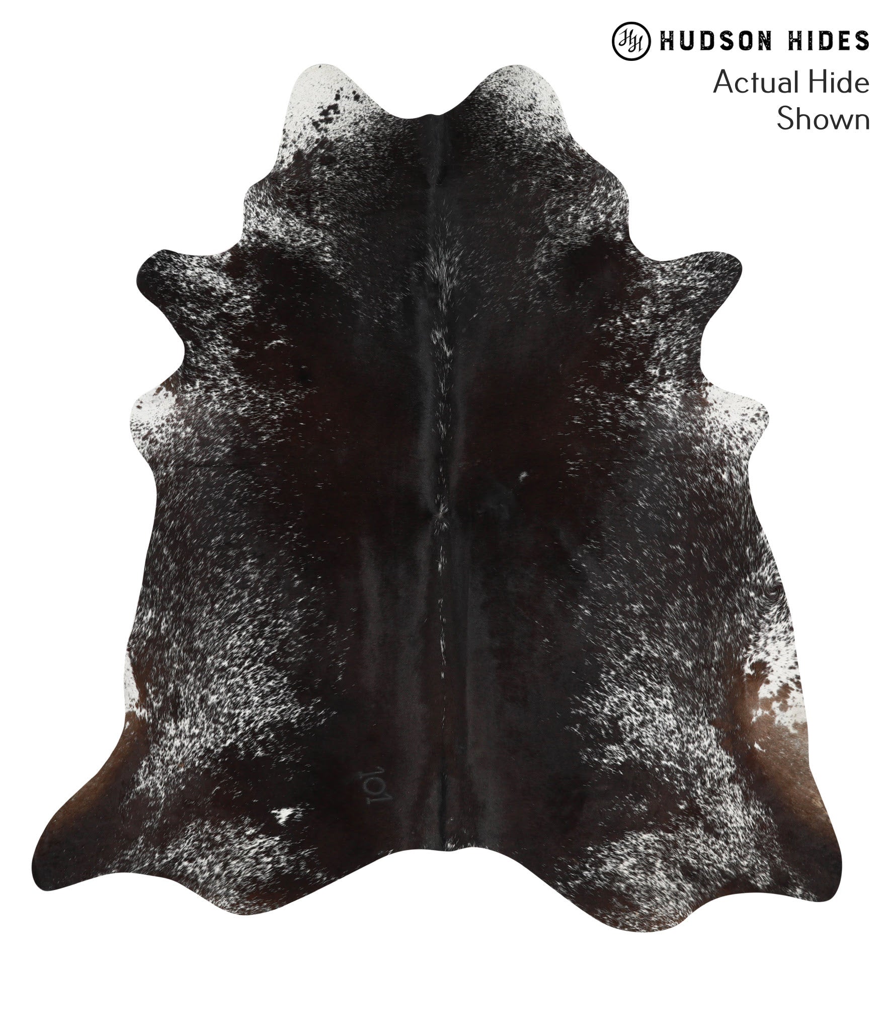 Salt and Pepper Black Cowhide Rug #50432