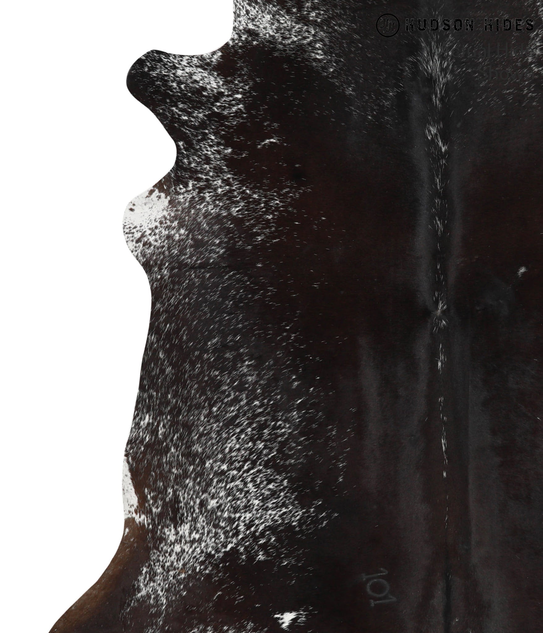 Salt and Pepper Black Cowhide Rug #50432