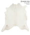 Solid White X-Large Brazilian Cowhide Rug 7'0
