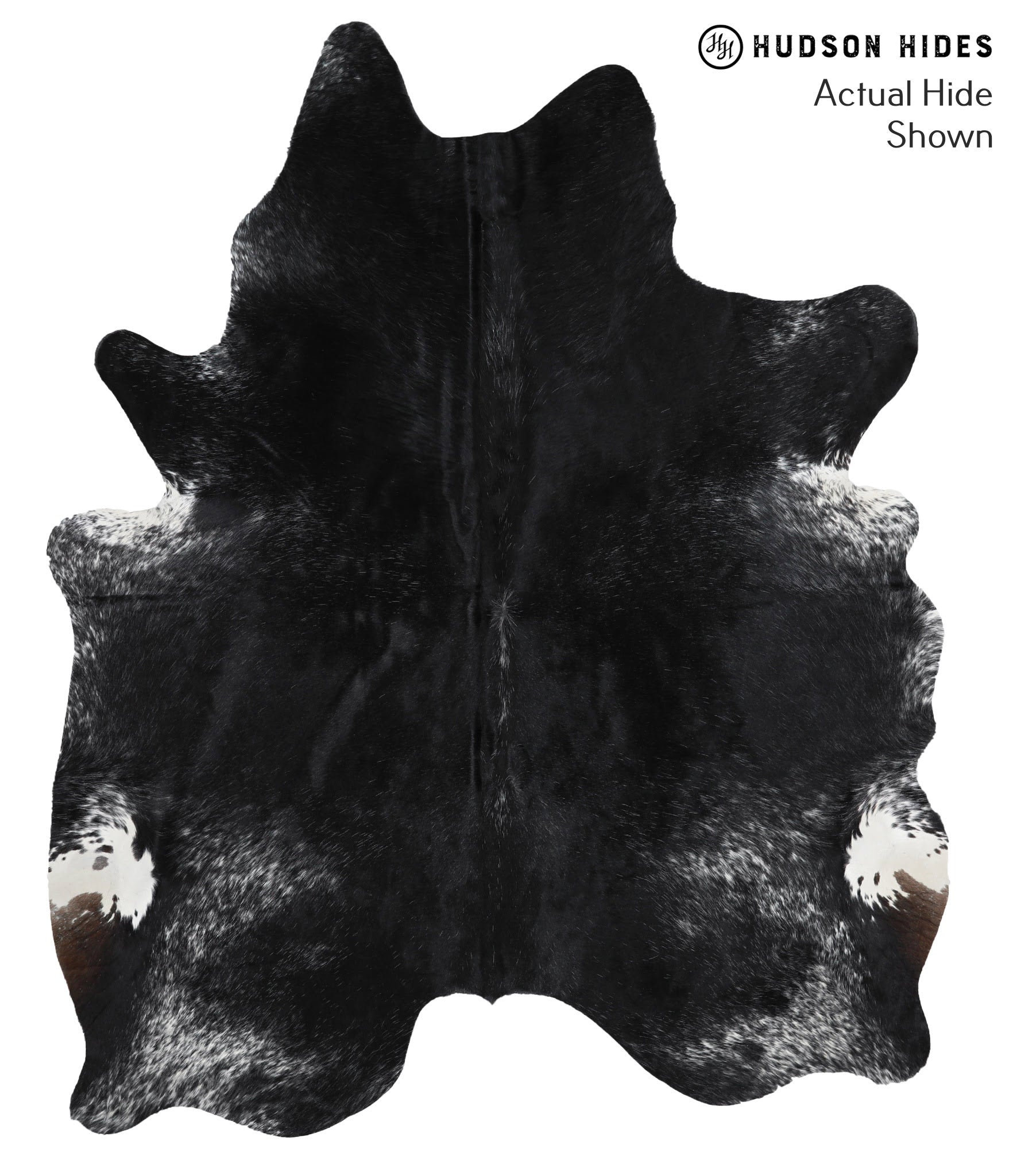 Salt and Pepper Black Cowhide Rug #50689