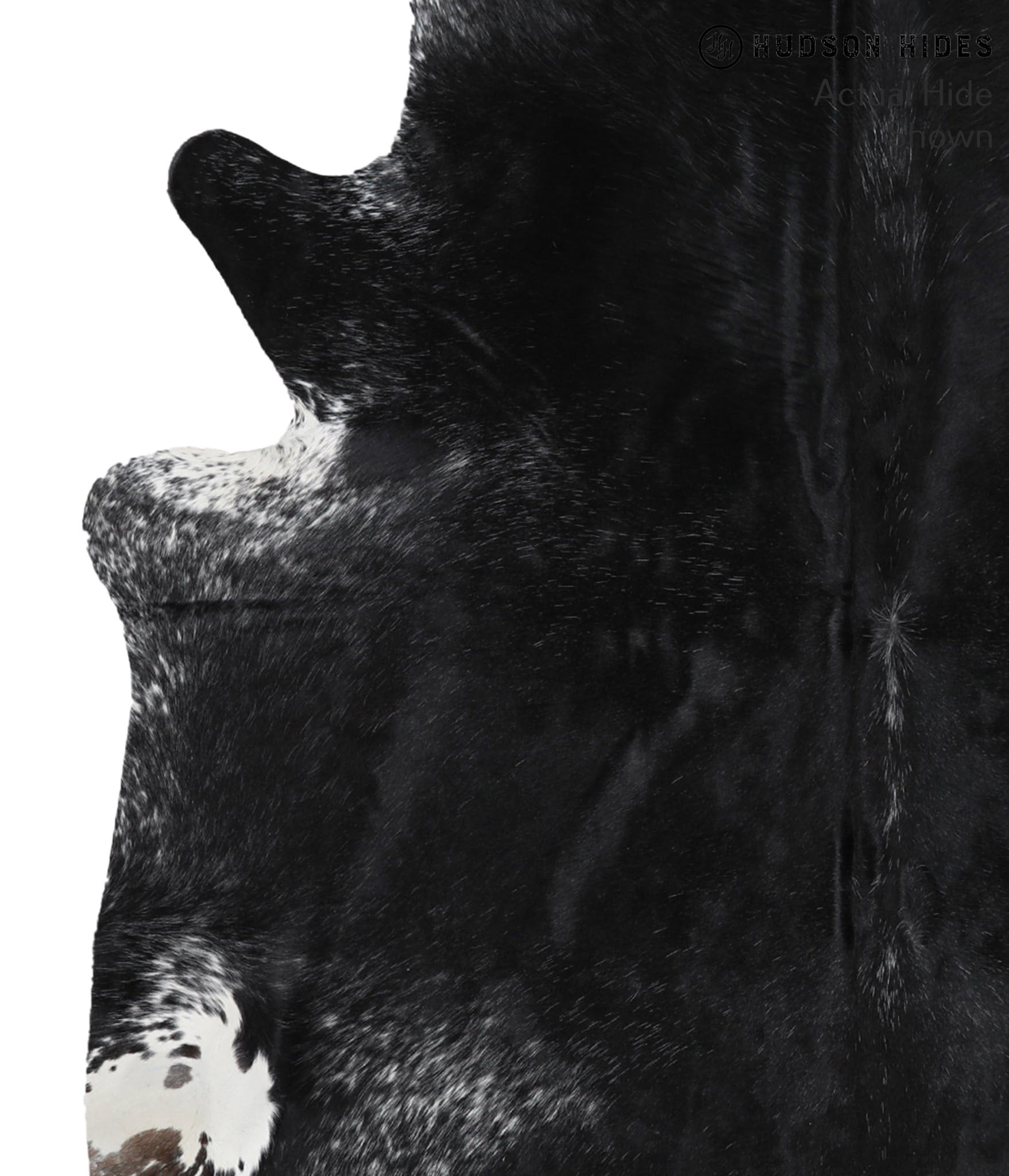 Salt and Pepper Black Cowhide Rug #50689